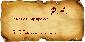 Panics Agapion névjegykártya
